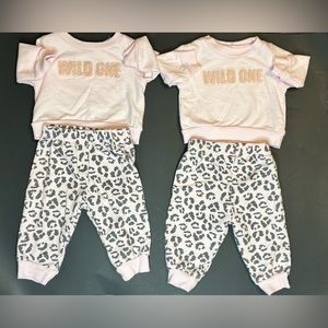 Chick pea pink long sleeve twin set - size 0-3